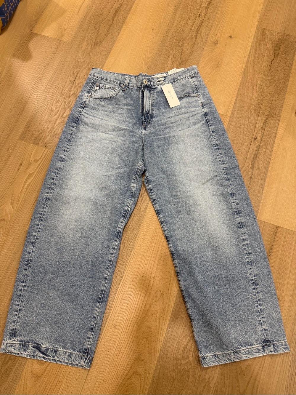 High Rise Barrel Jeans AG Hattie